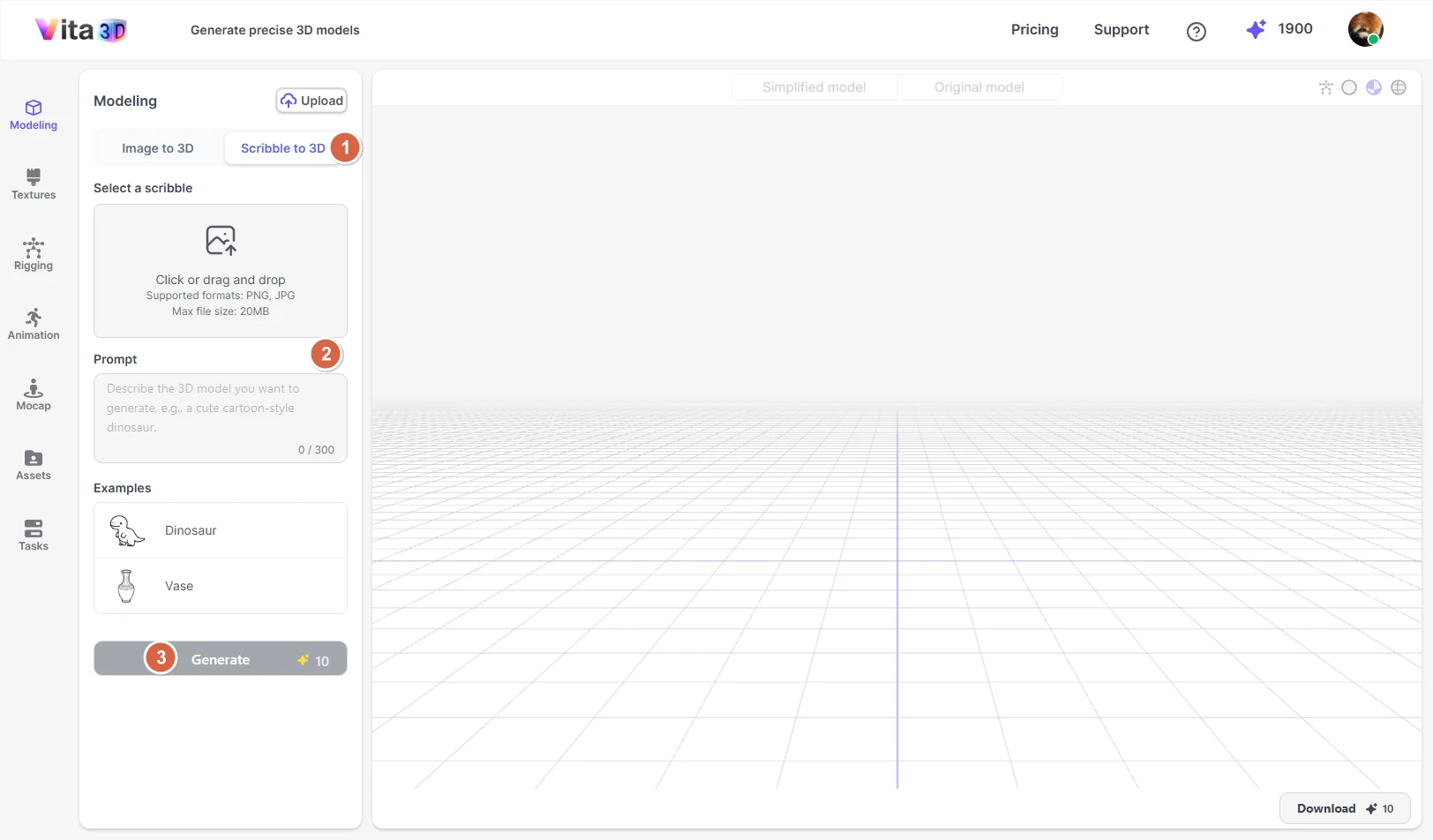 Scribble to 3D model